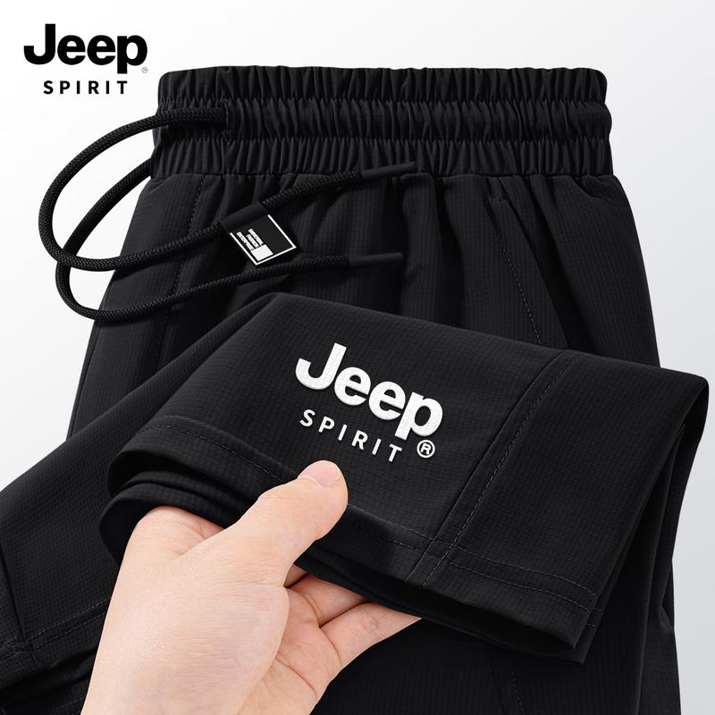 JEEP SPIRIT Men's Quick-Dry Ice Silk Sport Shorts