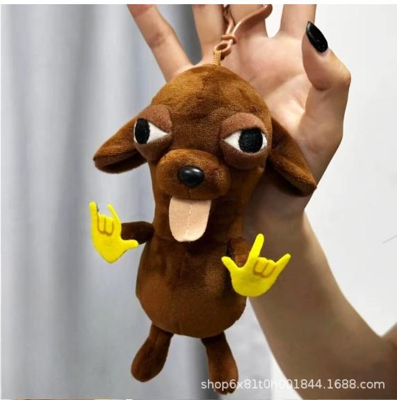 Stuffed Animals Chihuahua Plush Toy Keychain Pendant Puppy Pet Stuffed Chihuahua Doll Kawaii Realistic Chihuahua Simulation Dog