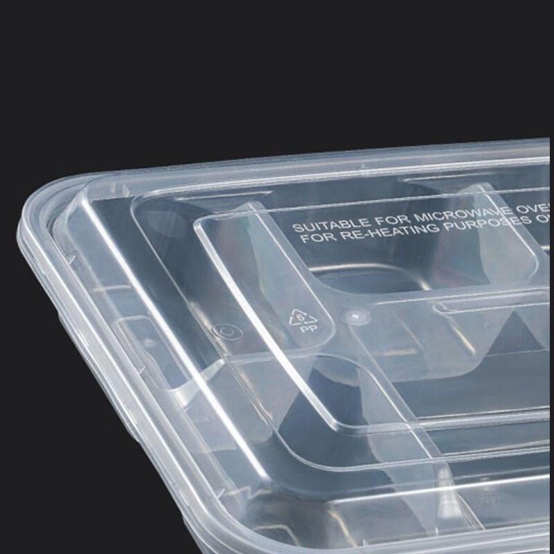 Disposable Microwavable Compartment Lunch Box with Lid