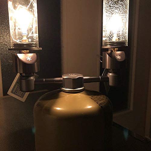 CAMPING MOON OD Can Gas 2-Way Adapter Set (2-Piece Set) for Gas Candles and Gas Lanterns, Separation Adapter, Screw-in Type, Gas Station, Z24-2P