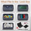 Timer Lock Box Electronic Multipurpose Lockable Storage Box with Combination Lock and Digital Timer Safe Storage Organizer