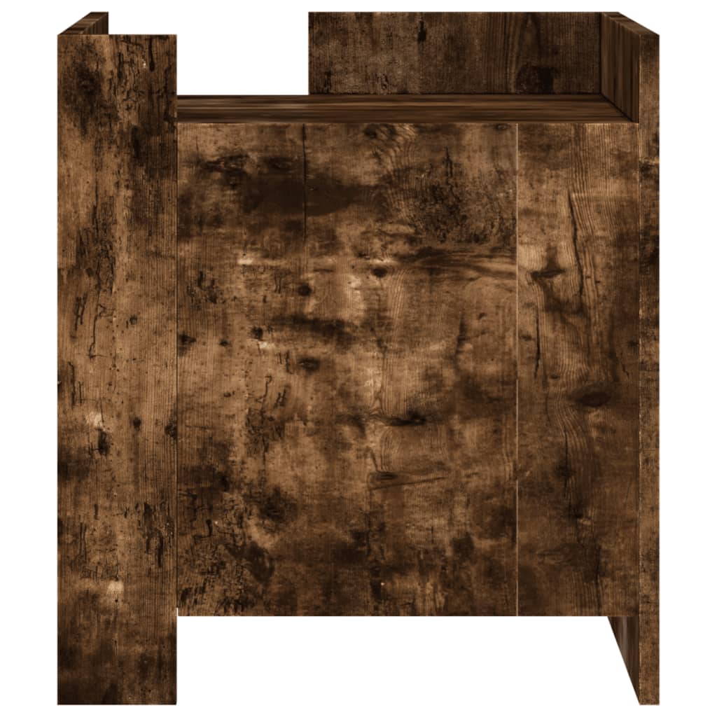 Nightstand Smoked Oak 45 x 50 x 50 cm Particleboard