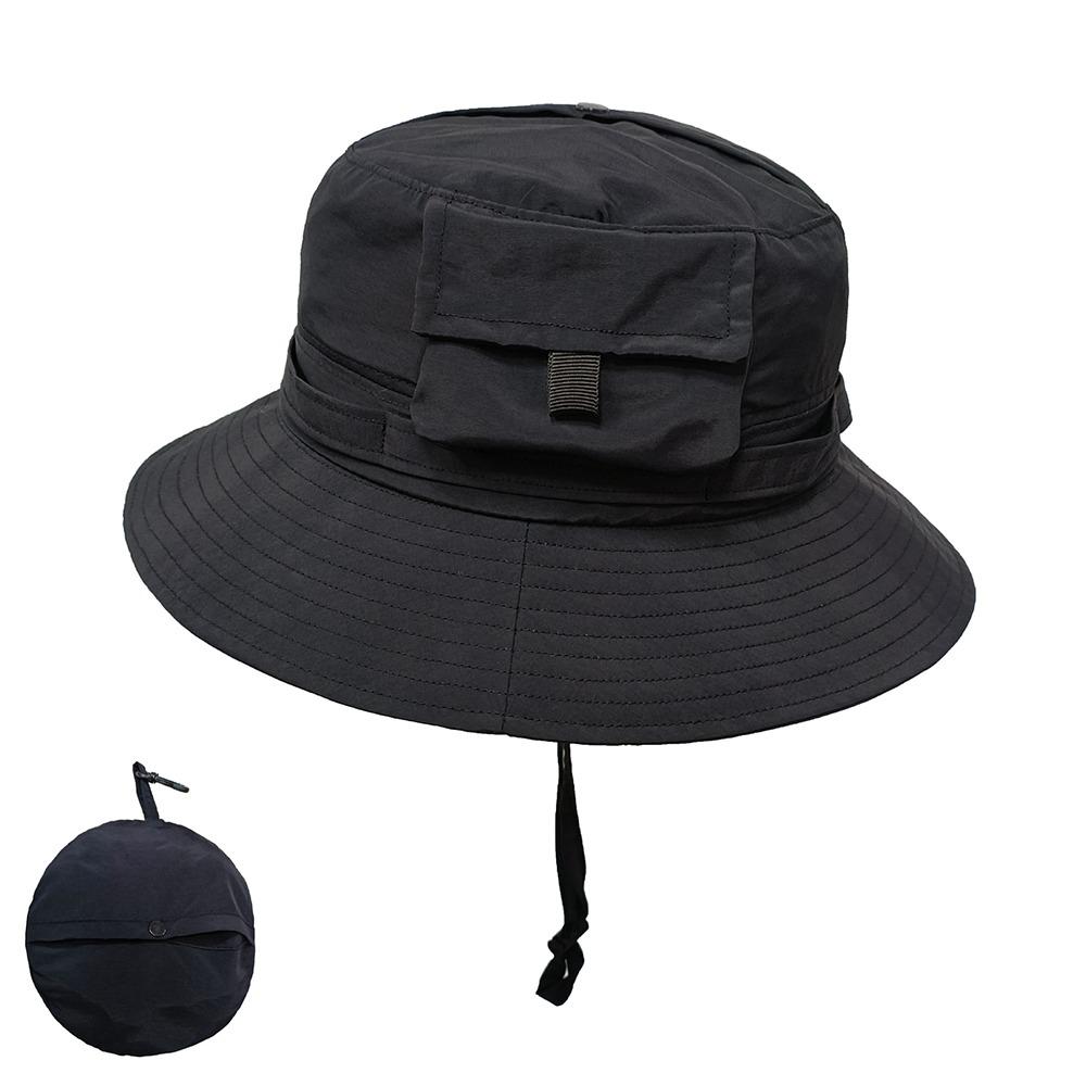 Fashion Foldable Bucket Hat Waterproof Anti-UV Fisherman Hats Quick Drying Sun Protection Panama Hats Summer чёрный