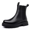 Herren Echtleder High-Top Martin Boots - Britischer Stil, Dicksohlige, 8 cm Höhenerhöhung