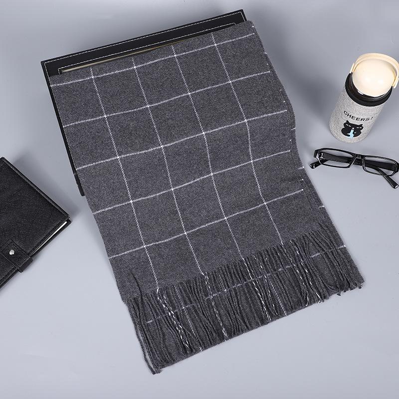 Men'S Scarves Are Versatile, Autumn And Winter Plaid Lengthened And Thickened Scarves, Couple Scarves, Warm Shawls For Women