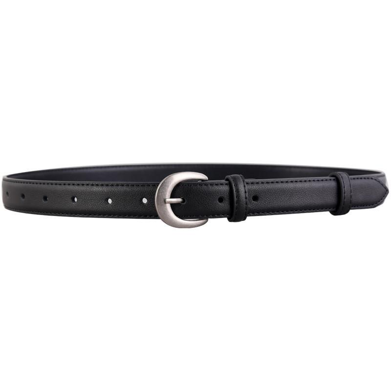 Womens Classic Leather Waist Belt With Pin Closure For Daily Wear And Jeans