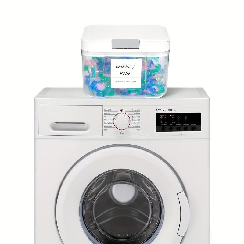 3pcs Large Capacity Laundry Pod Containers with Automatic Pop-Up Lid Sealed & Organized Laundry Room Storage Transparent Plastic