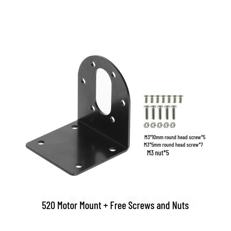 L-Type Mounting Bracket for 310 Encoder DC Geared Motor, 520 Smart Car Chassis Base with Mounting Screws