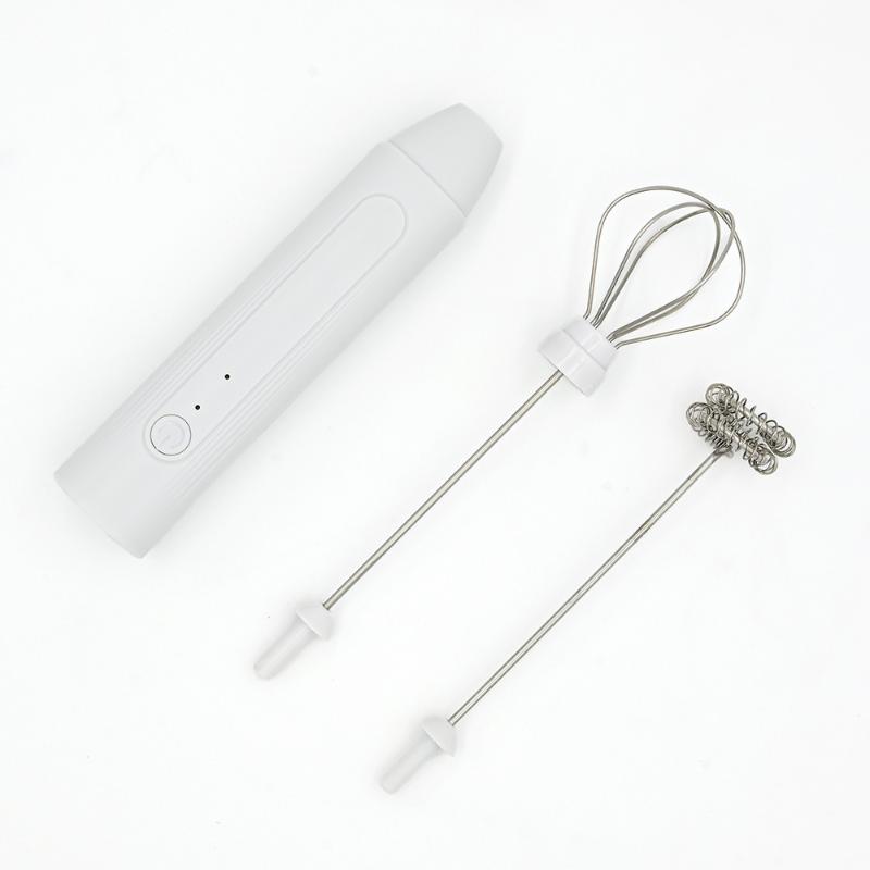Electric Milk Frother Dual Stick Rechargeable 3-Speed Handheld Egg Beater Coffee Frother Cream Foamer Maker Type-C Rechargeable