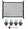 Double-Layer Elastic Car Trunk Storage Net with Hooks