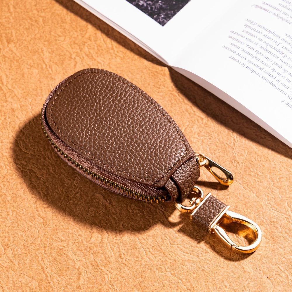 Solid Color Small Purse Wallet Simple Key Case Bag Fashion PU Leather Coin Bag  Keychain