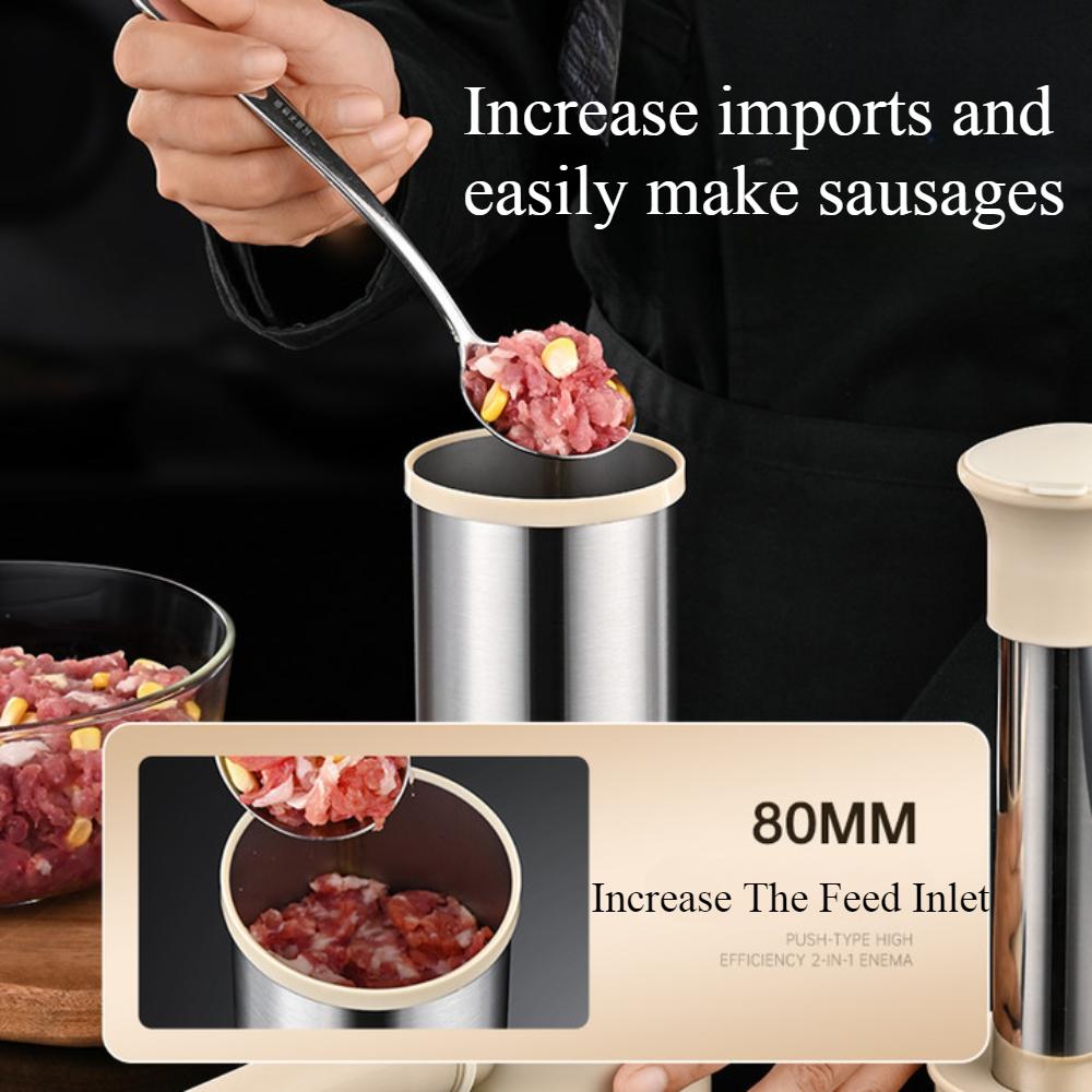 Hand Pushed Stainless Steel Sausage Machine Home Made Rice-meat Dumplings Sausage Bacon Tools