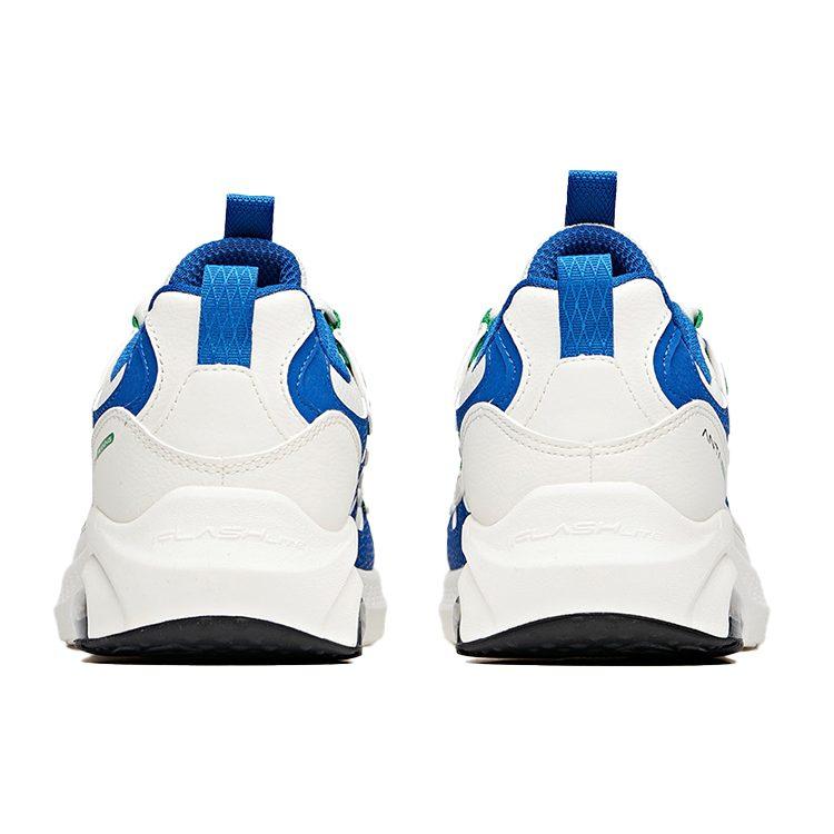 Anta Variety Training Collection Cushioning Slip Resistant Low top Training Shoes White Blue Green 112017777-1