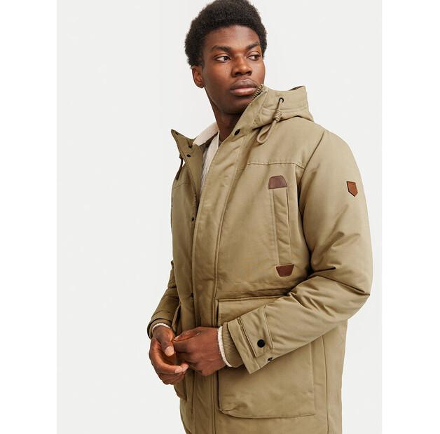 Зимняя флисовая куртка Jack&Jones 12256995 бежевого цвета, стандартный крой