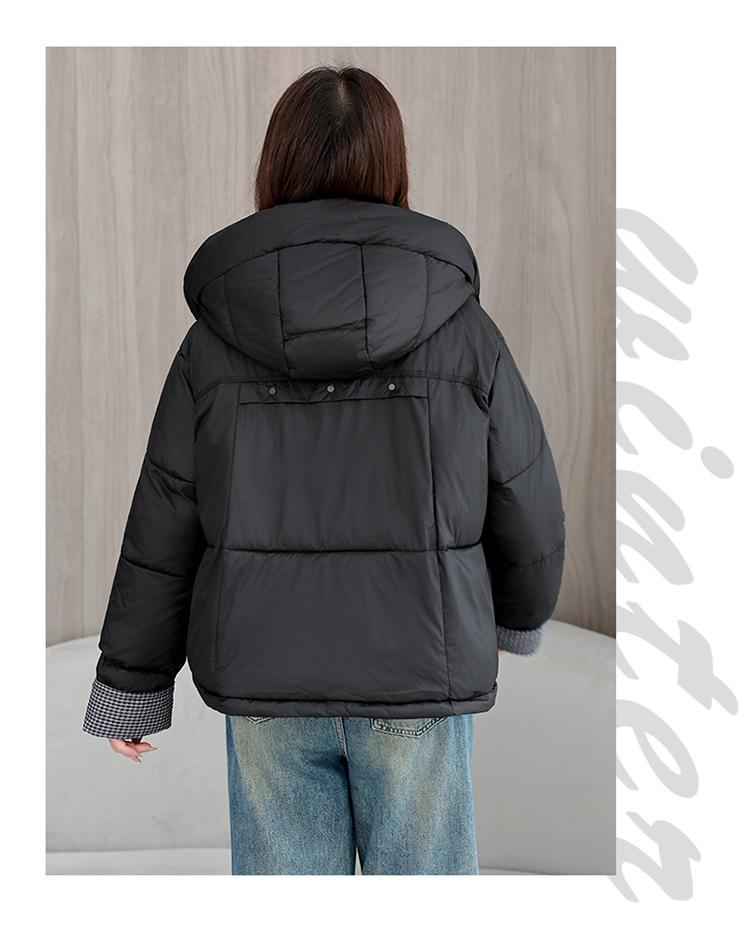 Women's Short Winter Jacket Warm Hooded Loose Cotton-Padded