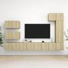 VidaXL TV Stand Set 8 Pcs Sonoma Oak Particleboard