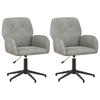 Swivel Chairs 2 Pcs. 54 X 55 X 90 Cm Light Gray Velvet