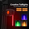 Foldable Bike Taillights Multifunctional Charging Bicycle Rear Light LED Cycling Rear Lamp  Night