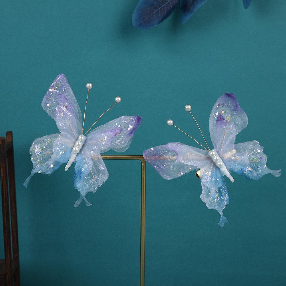 Flower Hair Clips Forks Chinese Hanfu Hair Accessories for Women Hairpin Fork Handmade Vintage Wedding Hair Jewelry Retro Crowns for Girl and Women
