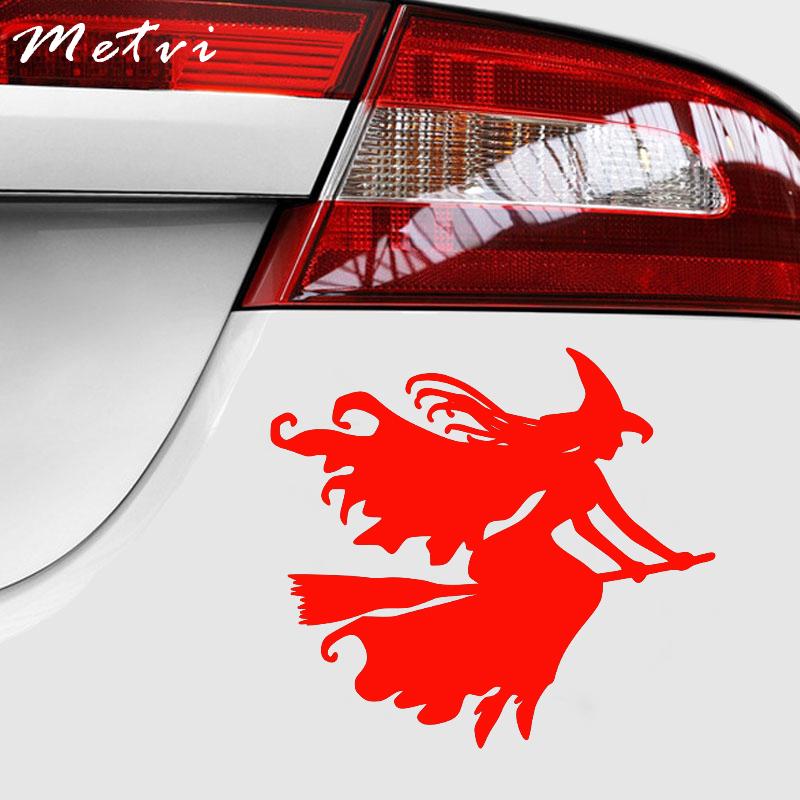 INDIGOS UG Adesivo Auto JDM Wiccan Fish Witch 149x81mm – Argento, Die Cut, Resistente Intemperie - 2