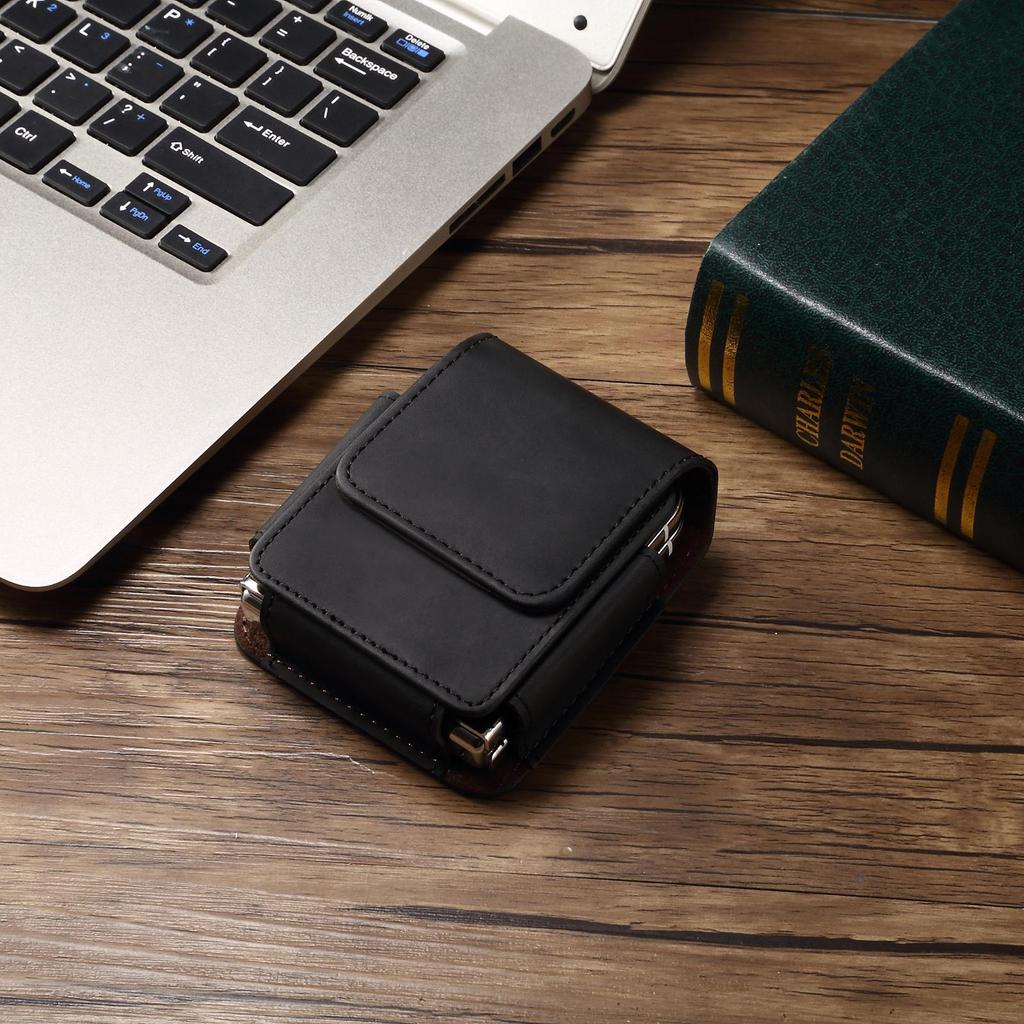 Leren magnetische riemclip telefoonhoesje heren heuptas voor Samsung Z Flip6 Flip5 Moto Razr Oppo Vivo Tecno Honor Galaxy Flip 6 5 4 3 holster pouch cover