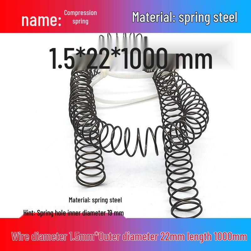 Spring Wire: 1m Long, Soft Pressure, Manganese Steel, 0.3-4.5mm Diameter, Yellow Compression Return.