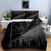 Basketballplatz-Design. Bettwäsche Bettbezug-Sets Bettbezüge Kissenbezüge Geschenke (1 * Bettbezug 2 * Kissenbezüge, ohne Bettdecke)