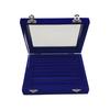 Velvet Portable Jewelry Organizer Display Earring Ring Storage Tray Box Case