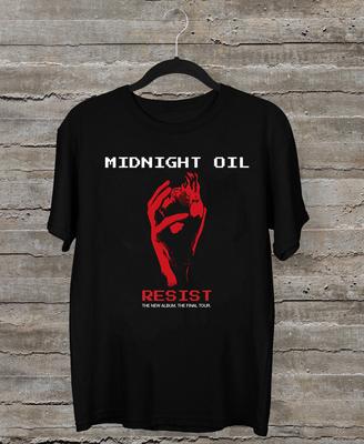 NEW Midnight Oil Band Tour Concert Black All Size S-5XL Shirt Unisex T-Shirt