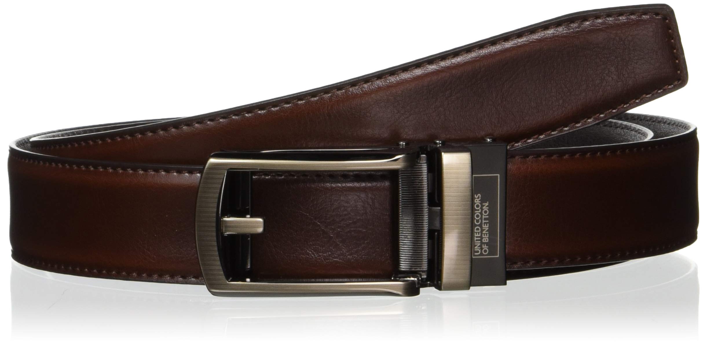 

Мужской ремень United Colors of Benetton 1026, однотонный, шоколадный, сделано в Японии, максимальная длина: приблизительно. 105см (регулируемый), Ширина: приблизительно. 33мм