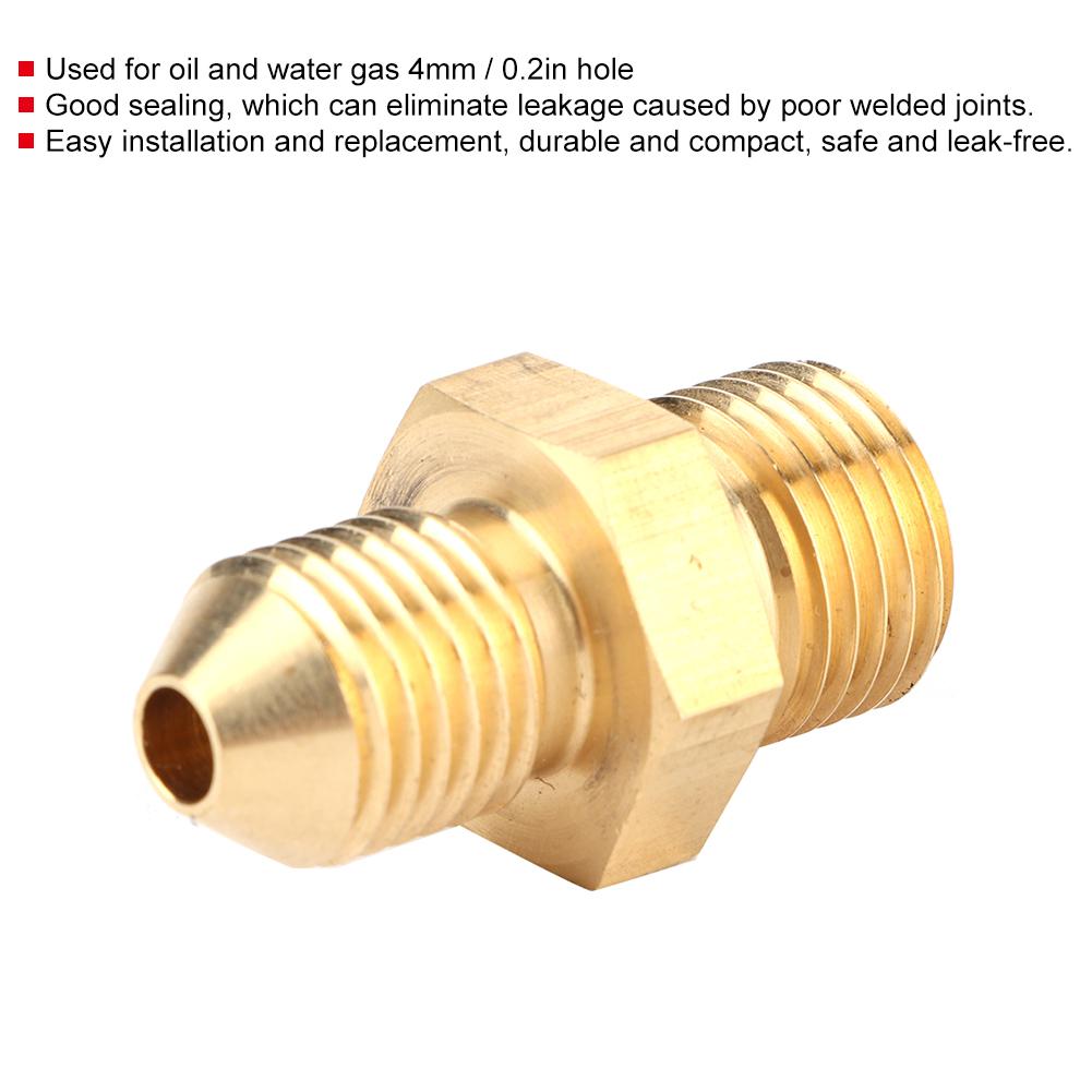 UNF Male To AN4 1 2 20 Male Brass Fitting Adapter Connector for Oil Water Gas 4mm   0.2in Hole