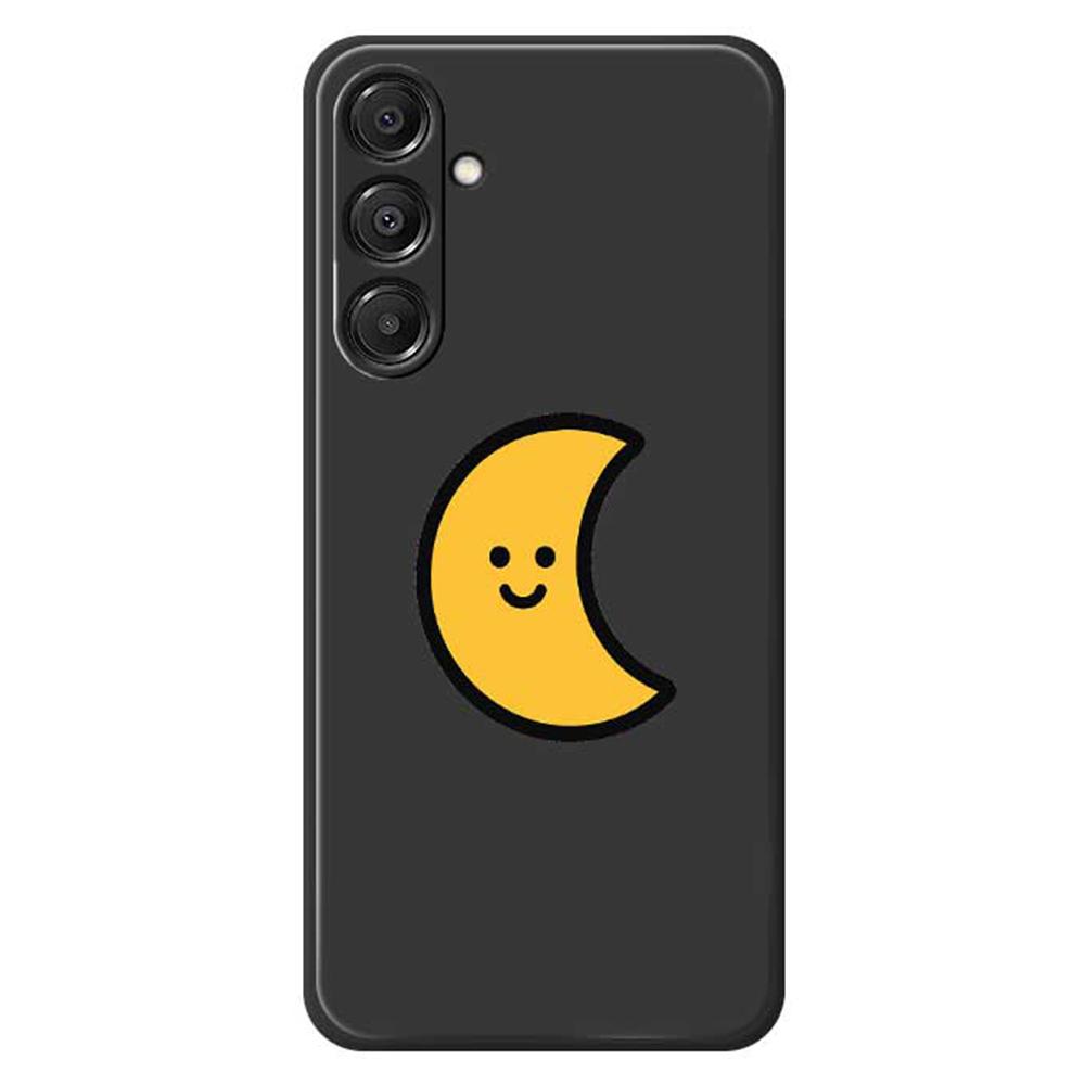 For Samsung Galaxy A16 5G/4G Case Yellow Moon Pattern Printing Straight Edge TPU Phone Back Cover