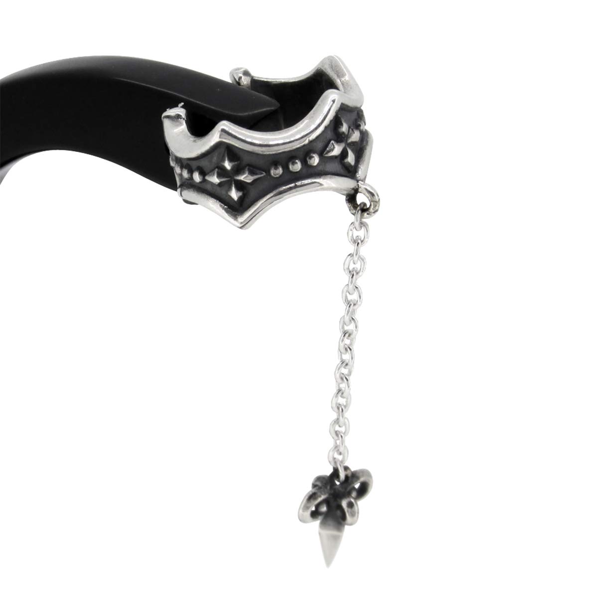 

Shinjuku Gin no Kura Cross Pendulum Silver 925 Ear Cuff (Single Ear) Men s Hard Gothic Punk Rock Ear Clip