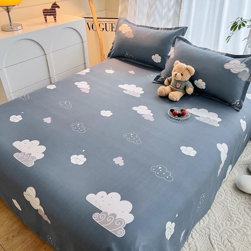 Flat Sheet Floral Style Bedsheet Skin-friendly Bed Linen Simple Student Bed Fitted Sheet Mattress Pad Bedcover