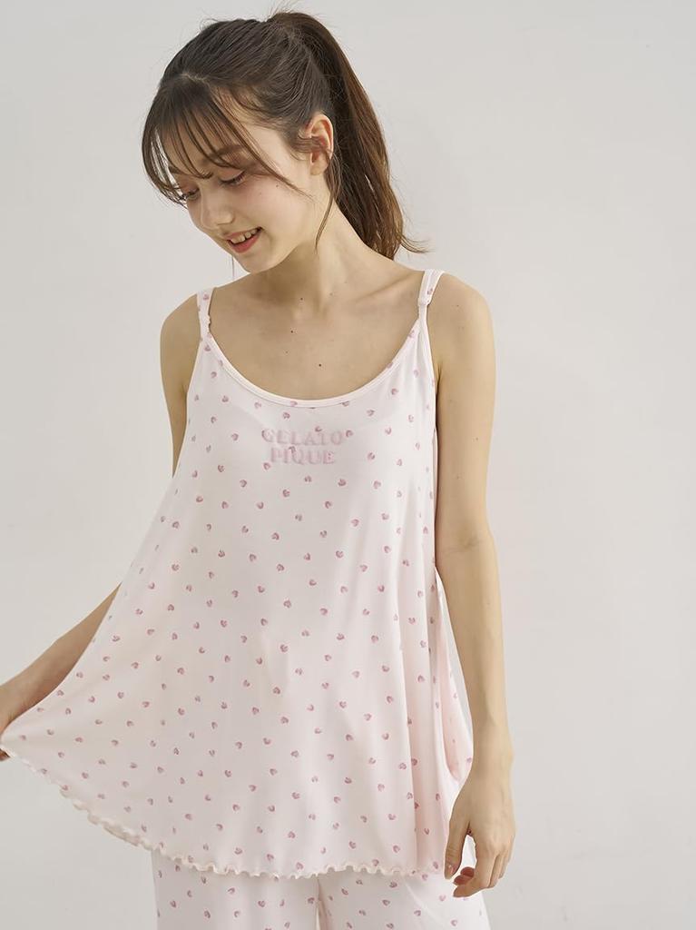 Gelato Pique Heart Print Camisole PWCT252308PNKF