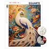 DIY Pearl Gem Elegant Peacock Painting Shining Bead Craft Art Home Wall Ornament Simple Unframed Room Decoration Art Modern Exquisite Mural