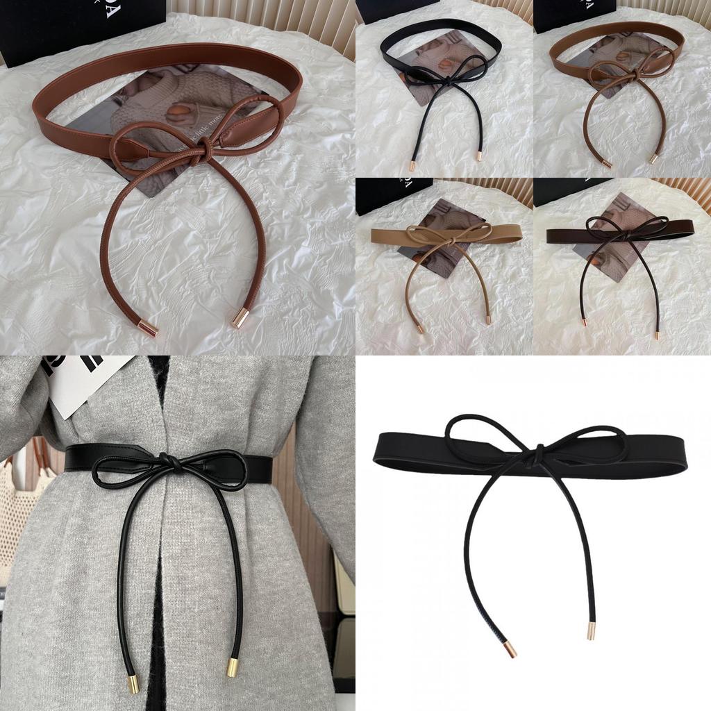 Stylish Women's Knotted Waist Belt In Chic Black Brown Khaki And Coffee Colors
