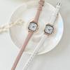Camellia Small Sugar Cube Watch Female High-End Sense Niche Chic Design French Tea Break Gentle Wind Show White Quartz