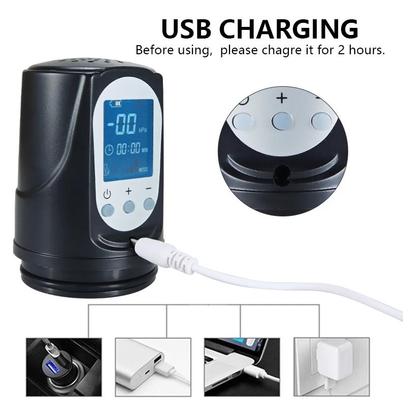 Electric Penile Vacuum Pump Penis Enlargement Enhancer Ring Electric Penis Pump Sex Toys For Men Male Masturbator Penis Extender