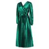 Women's Fashion Sexy Solid Color V Neck Slim Long Sleeve Dress Party Dress