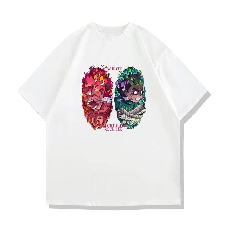 Naruto Print mens and womens cotton Tshirts 2026 summer Cartoon pattern Loose casual shortsleeved top