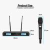 UHF Dual Wireless Microphone for Home, KTV, Meetings, and Stage Performances - High-Fidelity Dynamic Sound