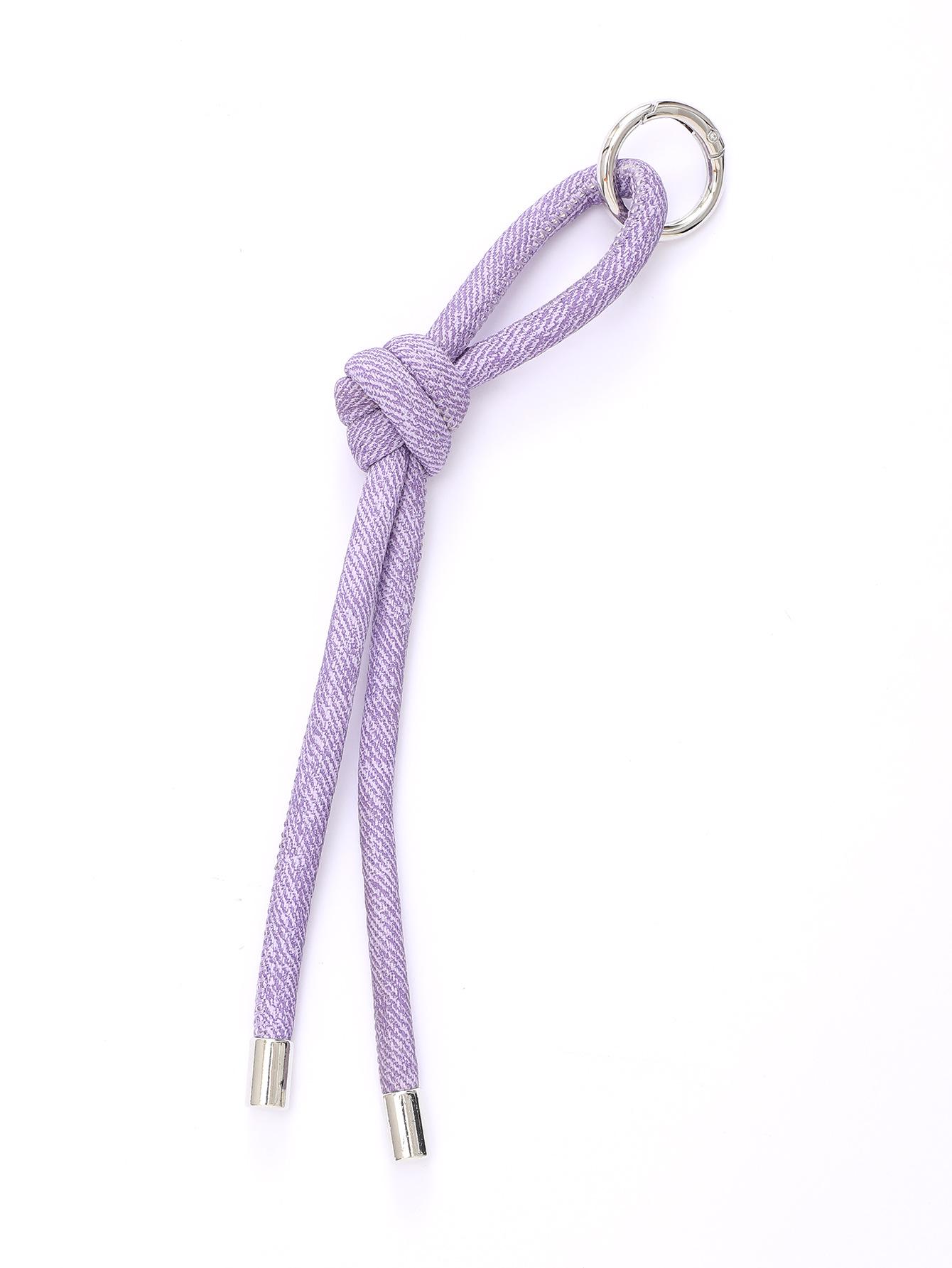 Denim Woven Car Keychain Wrist Strap Pendant