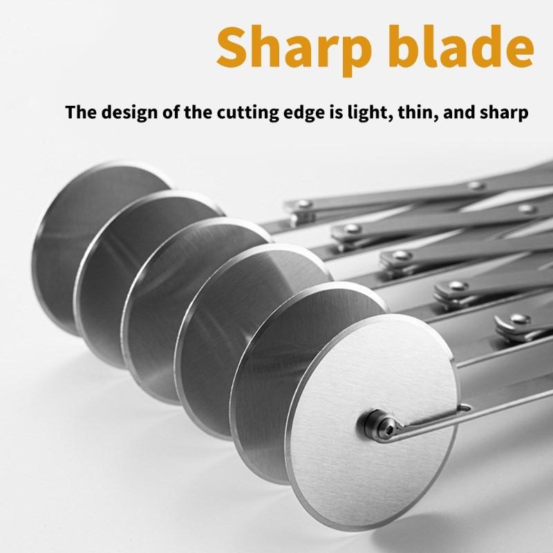 Pizzaschneider mit Rad-Designs Ergonomischer Edelstahl-Pizzaschneider Radschneider für schnelles Schneiden