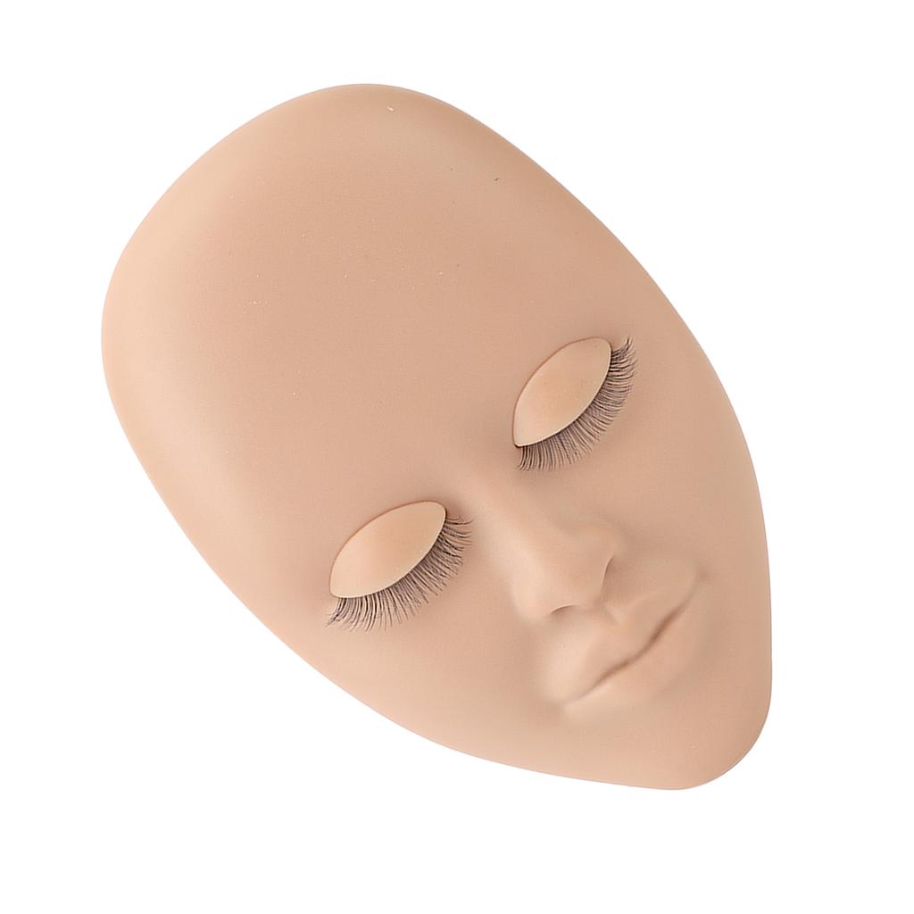 Eyelash Mannequin Head Makeup Lash Extension Training Practice Head with 3 Pairs Removable Eyelids