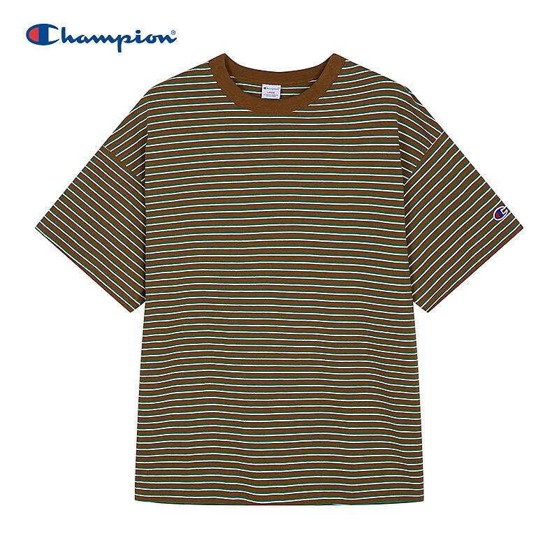 Champion Striped Cotton Crewneck T-Shirt