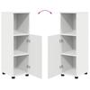 Bathroom Furniture Set with Door 3 Pcs White Wood Based Material & Metal