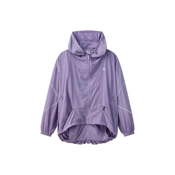 Женская флисовая куртка с капюшоном FILA верхняя одежда Фиолетовый скрипичный A51W121705F-VT XXL
