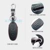 Leather Car Key Case For Nissan 350Z Almera Altima Armada Qashqai Cefiro Cube Juke Livina Remote Fob Protect Cover Keychain Bag