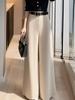 High Waist Beige Slimming Loose Casual Pants for Women - Spring/Autumn